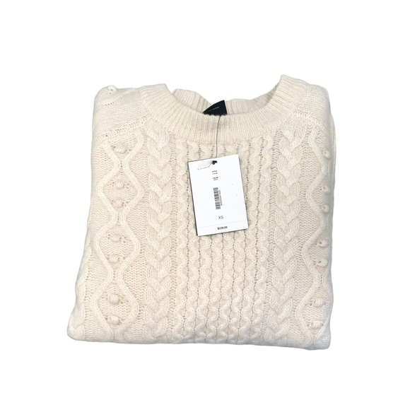 C by Bloomingdale's Cashmere Cable Popcorn Knit Cashmere Sweater - NWT - Size XS - Picture 2 of 3